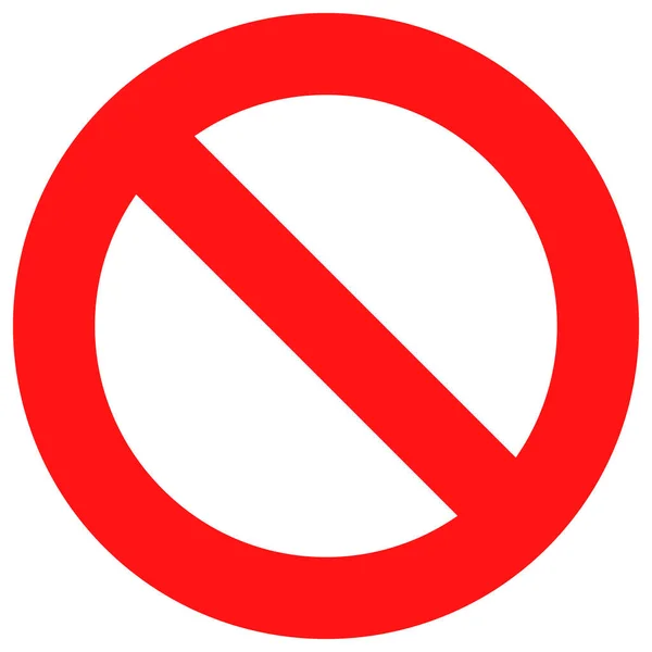 Ícone de vetor proibido Ilustração plana — Vetor de Stock