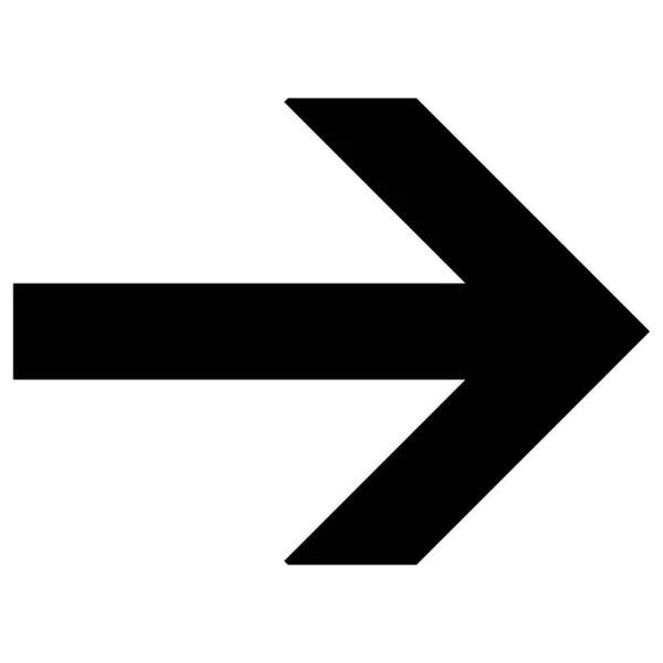 Right Arrow Vector Icon Flat Illustration — Stock Vector