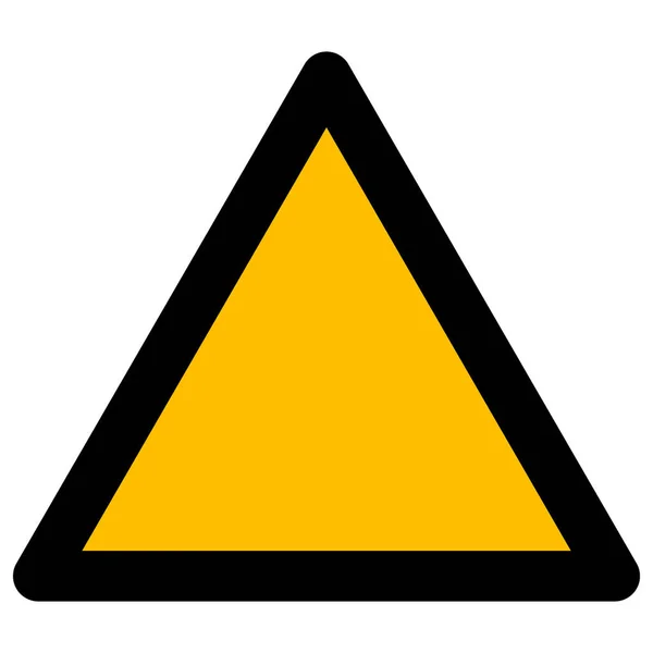 Plantilla de triángulo de advertencia Vector Icono Ilustración plana — Archivo Imágenes Vectoriales