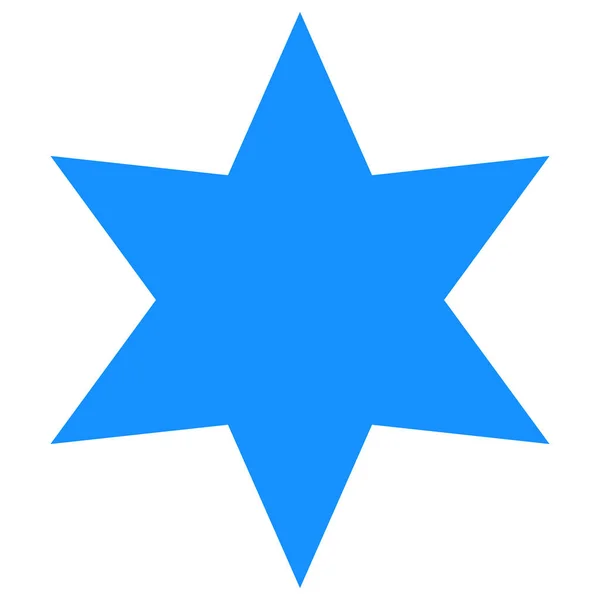 6-Δάχτυλο αστέρι διάνυσμα εικονίδιο επίπεδη απεικόνιση — Διανυσματικό Αρχείο
