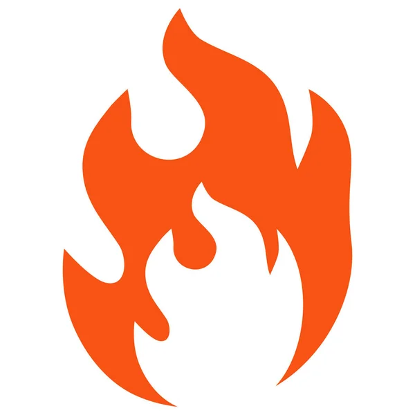 Icono de llama de fuego Ilustración plana — Vector de stock