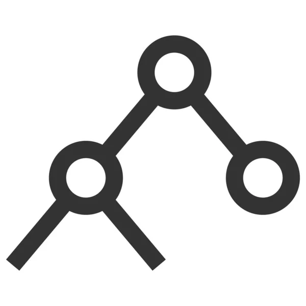 Binary Links Vector Icon Flat Illustration — Stock Vector
