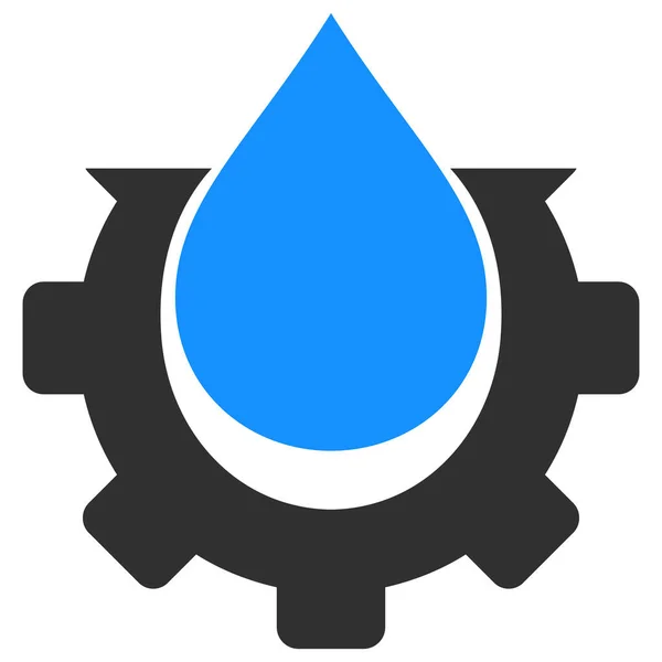 Icono de Vector de Producción de Agua Ilustración plana — Vector de stock