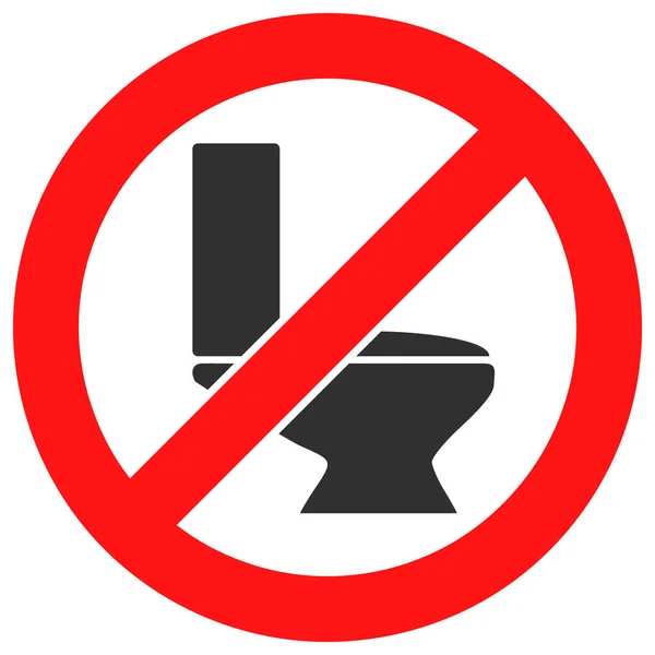 Stopp Toiletten Vektor Icon Flache Illustration — Stockvektor