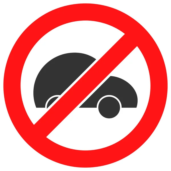 Stop Private Car Vector Icon Flache Illustration — Stockvektor