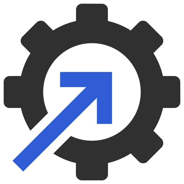 Gear Integration Vector Icon Flache Illustration — Stockvektor