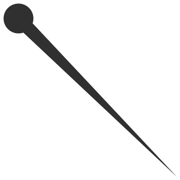 Icono de vector de aguja Ilustración plana — Vector de stock