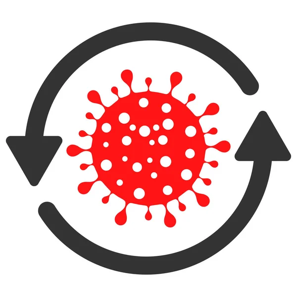 Actualización de Coronavirus Icono de Vector Ilustración plana — Vector de stock