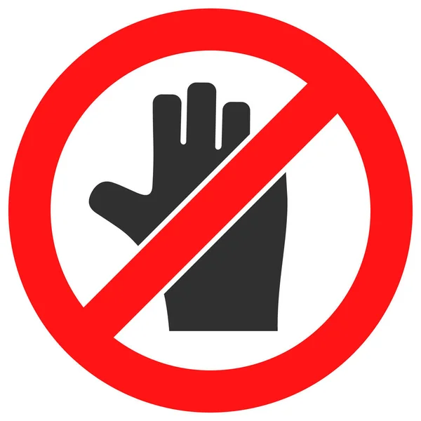 Stop Voting Hand Vector Icon Flache Illustration — Stockvektor