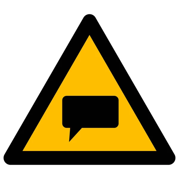 Opinion Warning Vector Icon Flat Illustration — Stock Vector