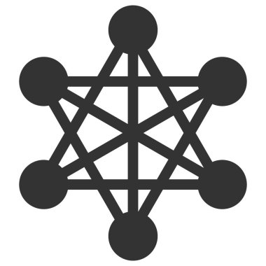 Ağ Bağlantısı Vektör Simgesi Düz İllüstrasyonu