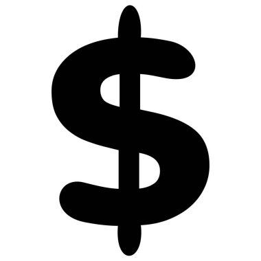 Dolar Para Birimi Vektörü Simgesi Düz Çizim