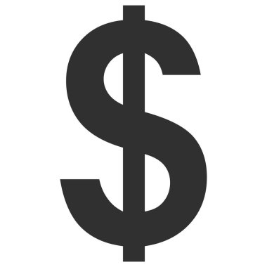 Dolar İşareti Vektör Simgesi Düz Çizim