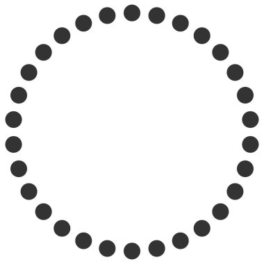 Noktalı Çember Vektör Simgesi Düz Çizim