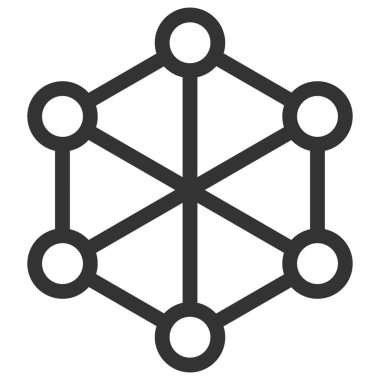 Net Düğümler Vektör Simgesi Düz Çizim