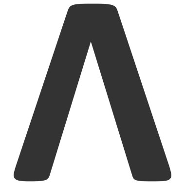 Lambda Yunan Harf Vektörü Simgesi Düz Çizim