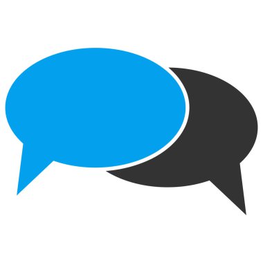 Sohbet Mesajları Vektör Simgesi Düz Çizim