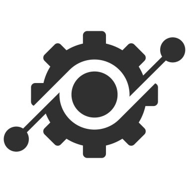 Akıllı Makine Vektör Simgesi Düz Çizim