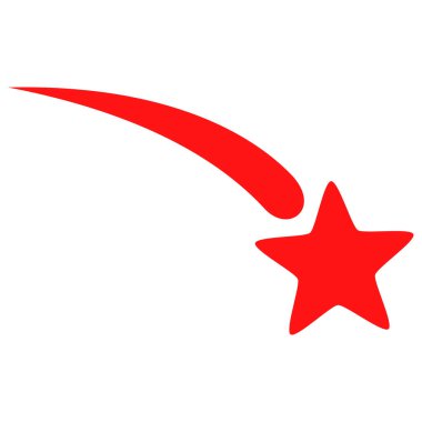 Düşen Yıldız Vektörü Simgesi Düz Çizim