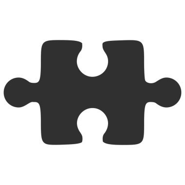 Bulmaca Öğesi Vektör Simgesi Düz Çizim