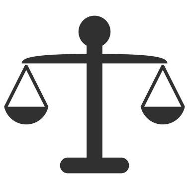 Ağırlık Dengesi Vektör Simgesi Düz Çizim