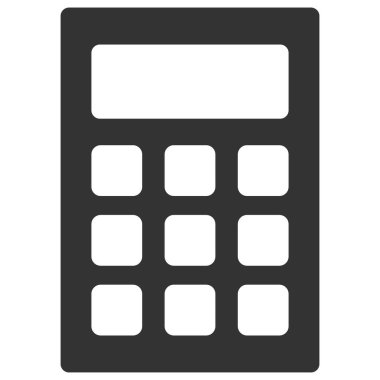 Hesaplayıcı Vektör Simgesi Düz Çizim