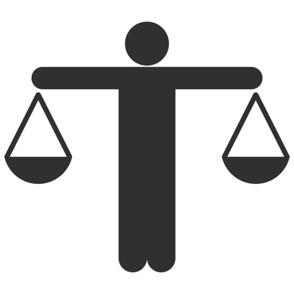 Judge Balance Vector Icon Flat Illustration — Stock Vector
