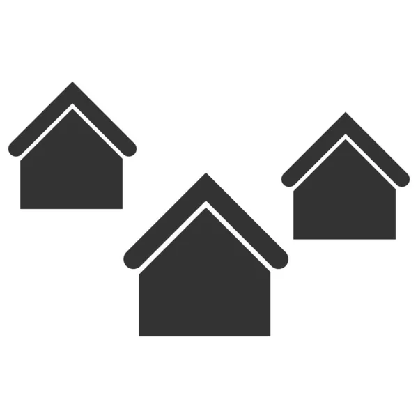 Векторная икона "Деревенские дома" — стоковый вектор