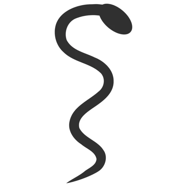 Snake Vector Pictogram Platte illustratie — Stockvector