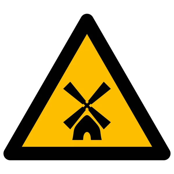 Tower Mill Warning Vector Icon Flache Illustration — Stockvektor