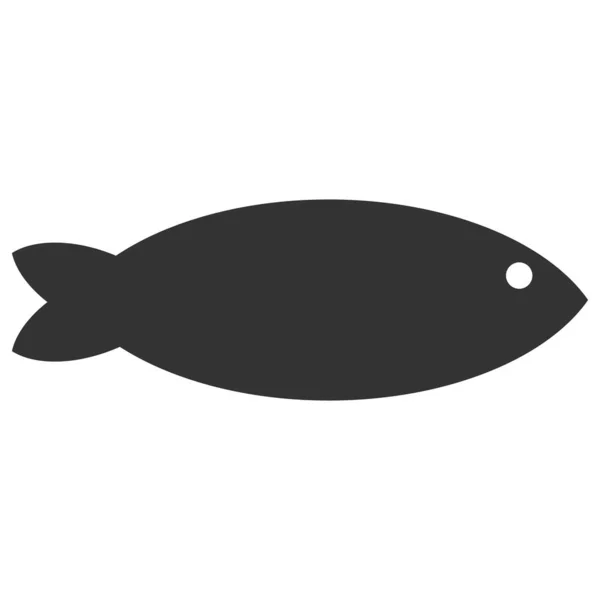Fish Vector Icon Flache Illustration — Stockvektor