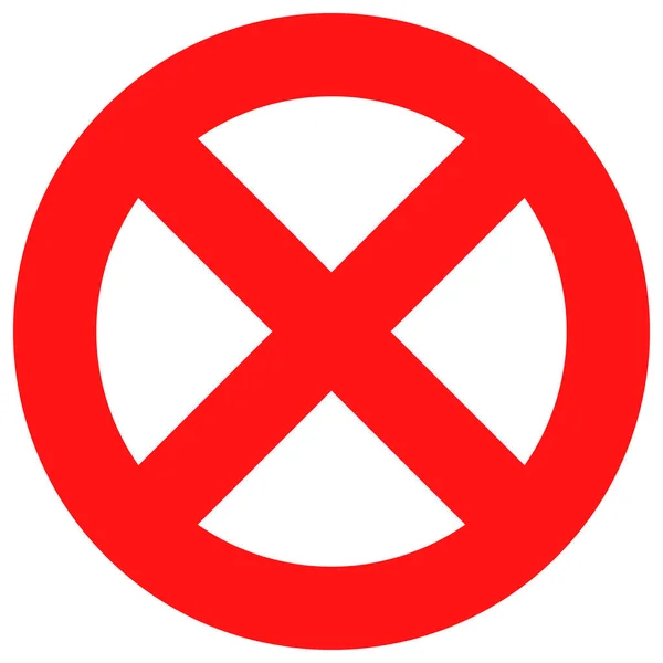 Illustrazione piatta vietata dell'icona vettoriale — Vettoriale Stock