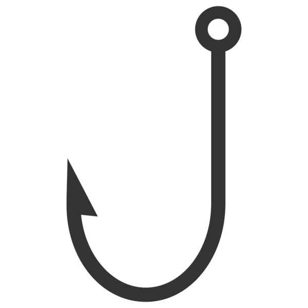 Fish Hook Vector Icon Flache Illustration — Stockvektor
