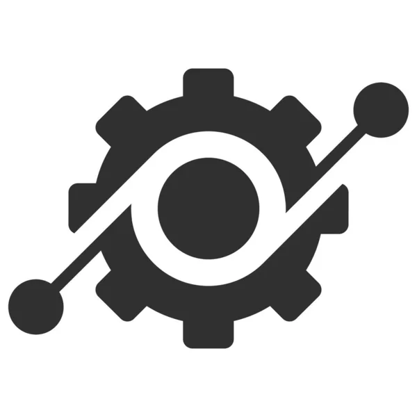 Clever Machine Vector Icon Flache Illustration — Stockvektor