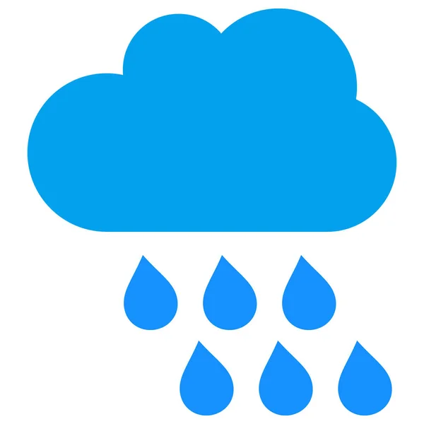Ilustração plana do ícone do vetor da nuvem de chuva — Vetor de Stock