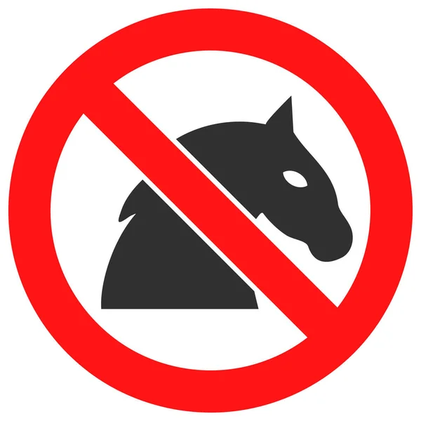 Icône vectorielle Stop Horse Illustration plate — Image vectorielle