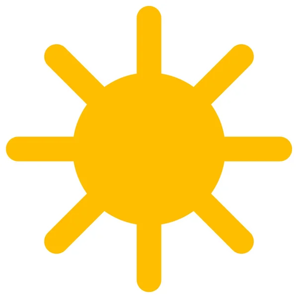 Sun Rays Vector Icon Flat Illustration — Stock Vector