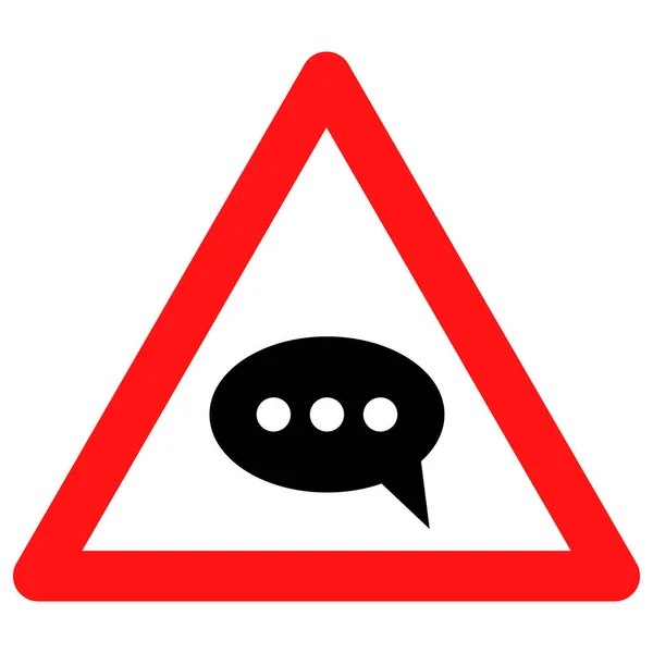 Forum Nachricht Danger Vector Icon Flache Illustration — Stockvektor