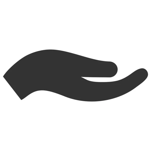 Petitie Hand Vector Pictogram Platte Illustratie — Stockvector