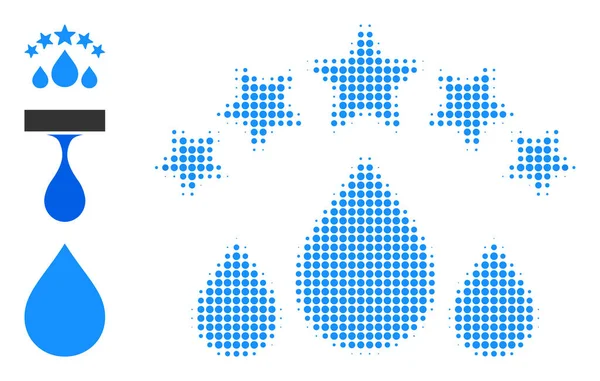 半色调点滴矢量优质水滴离子 — 图库矢量图片