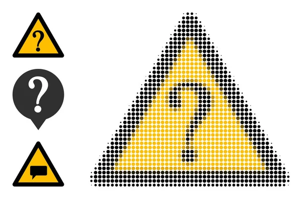 Yarım Tonlu Nokta Vektörü Bilinmeyen Sorun Simgesi — Stok Vektör