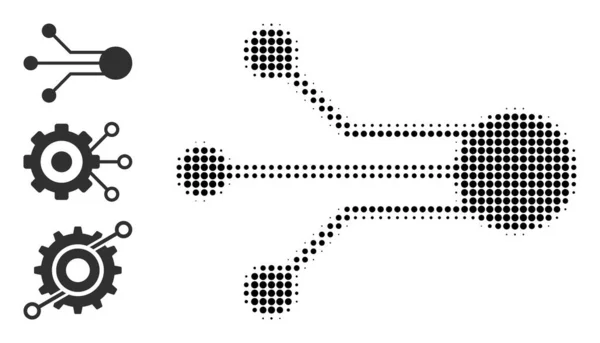 Halftone Dot Vector Sensor Links Icon — Stockvektor