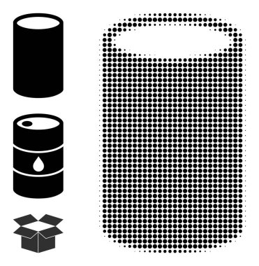 Yarım Tonlu Nokta Vektör Silindir Simgesi