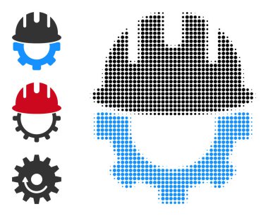 Yarı Tonlu Noktalı Vektör Mühendislik Simgesi