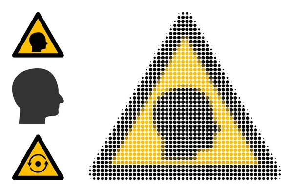 사람들에게 경고가 되는 하프 톤 도트 — 스톡 벡터