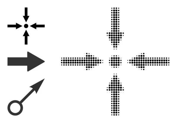 Ikona polotónového vektoru bodu schůzky — Stockový vektor