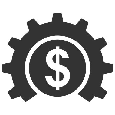 Banka Endüstrisi Raster Simgesi Düz Çizim