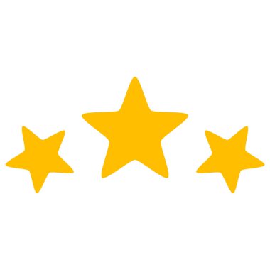 3 Yıldızın Oranı Raster Simgesi Düz Çizim