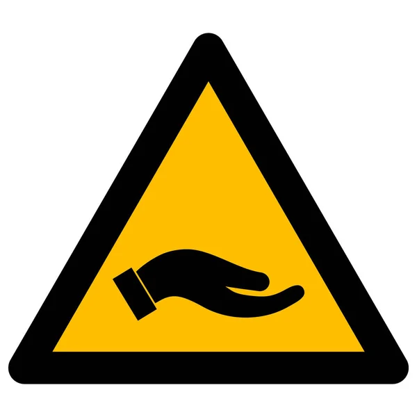 Illustrazione piatta dell'icona raster di avvertimento della mano del mendicante — Foto Stock