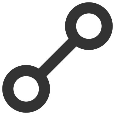 Bağlantı Vektörü Simgesi Düz Çizimi